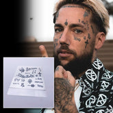 Scrim Face Temporary Tattoos Set