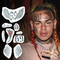 6ix9ine temporary tattoos