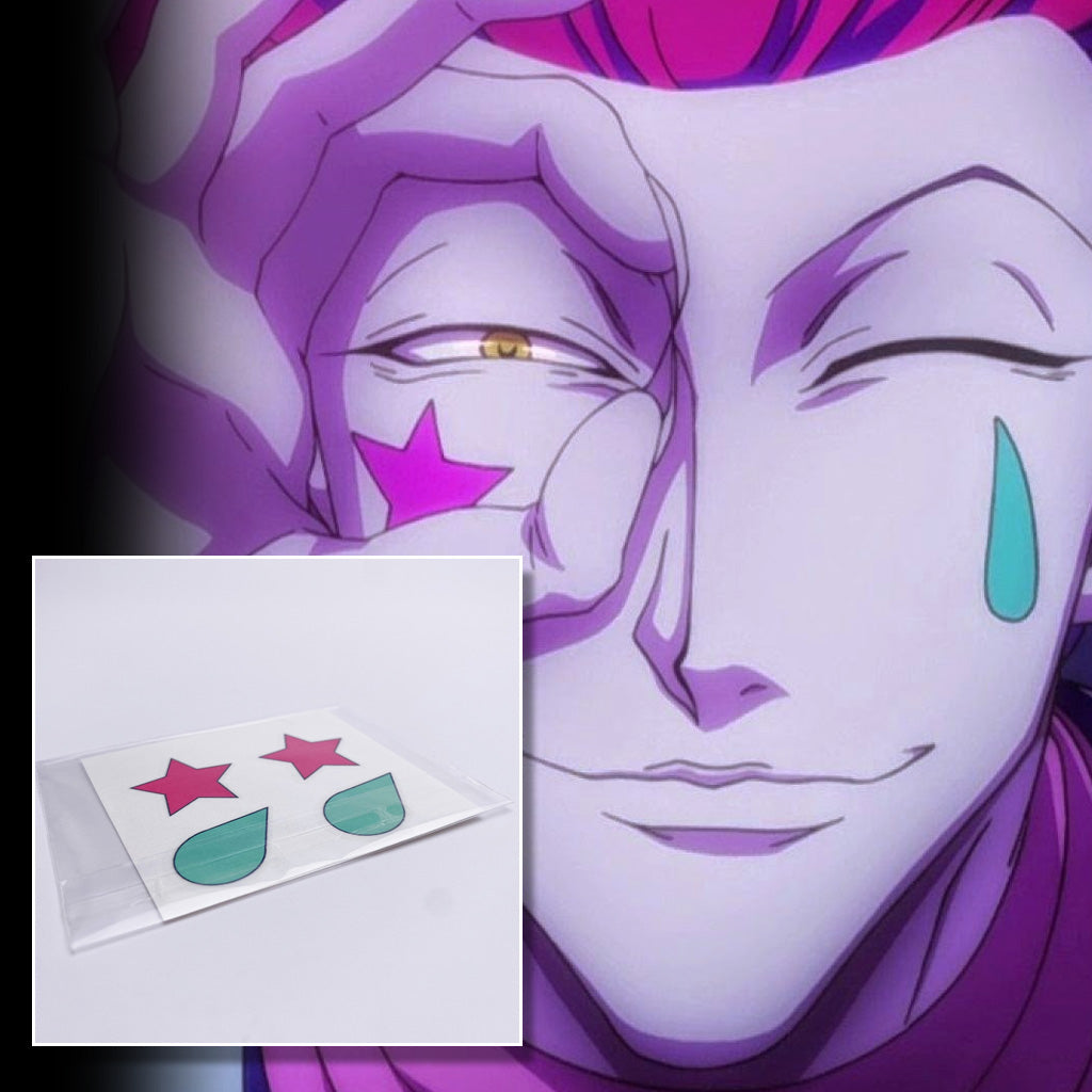 Hisoka Tear & Star Tattoos (Set of 2)