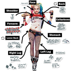 harley quinn tattoo placement