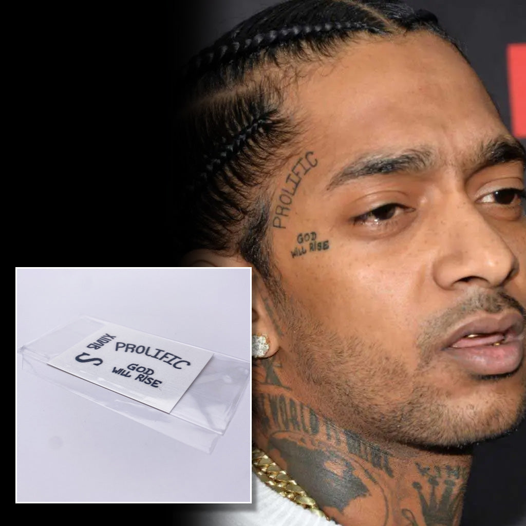 Nipsey Hussle Temporary Tattoo Set