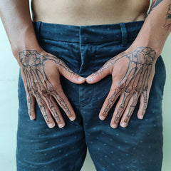 Skeleton Hands Temporary Tattoo