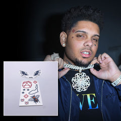 Smokepurpp Face Temporary Tattoo Set